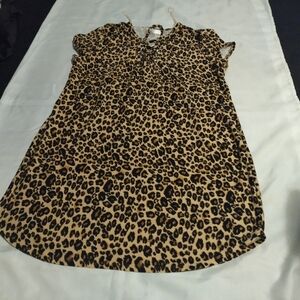 No Boundaries Leopard Print Tunic Top